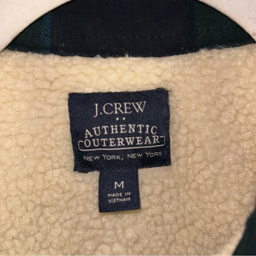 J. Crew flannel Authentic Outerwear with Cream sherpa Lining jacket - Picture 3 of 3